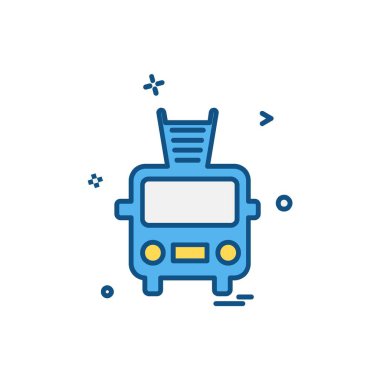 Araç simgesi tasarım, renkli vektör çizim