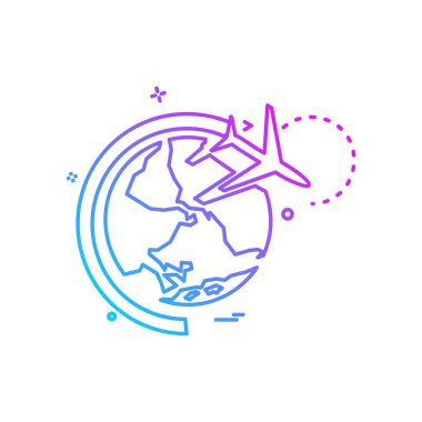 Dünya simge tasarlamak vektör