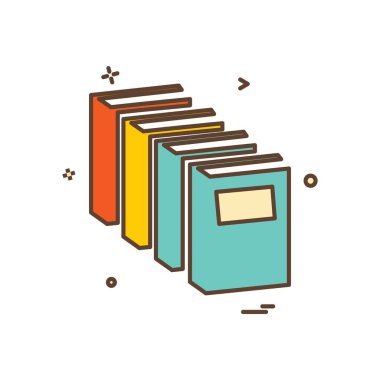 Kitapların simge tasarım vektörü