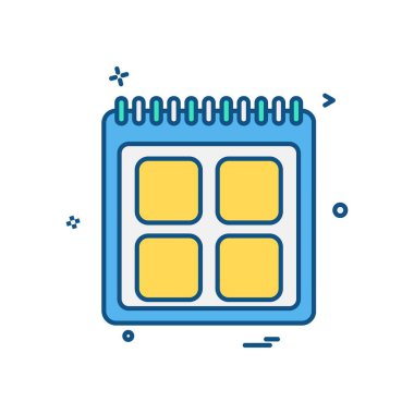 Takvim simge tasarlamak vektör 