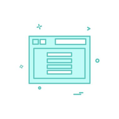 Web yerleşim simgesi tasarım vektörü