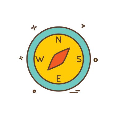 Pusula Simgesi Tasarım Vektörü