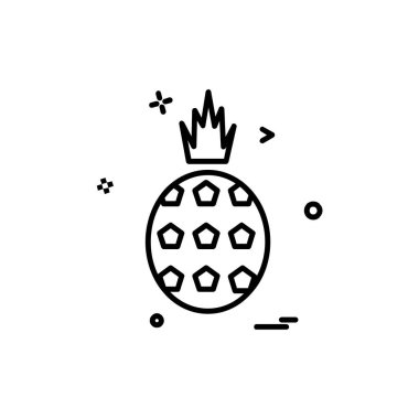 Ananas simgesi tasarım vektörü