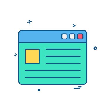 Web yerleşim simgesi tasarım vektörü