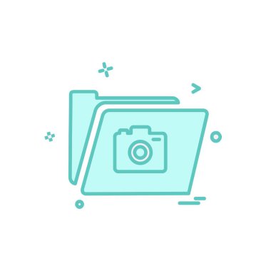 Klasör simge tasarlamak vektör 