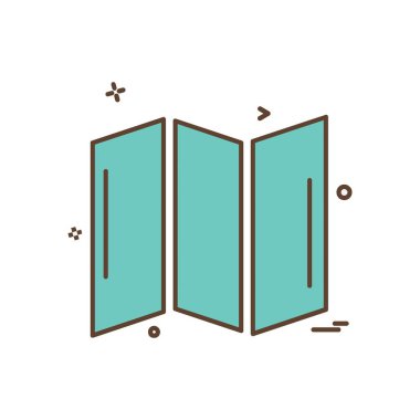 Harita simgesi tasarım vektörü