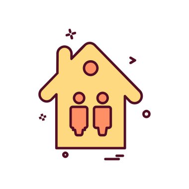 Ev simge tasarlamak vektör