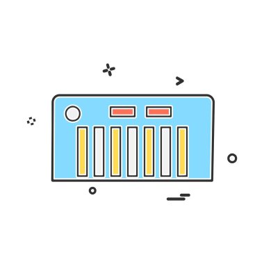 Piyano simge tasarlamak vektör