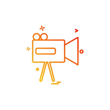 Video kamera simge vektör tasarımı