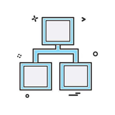 Ağ simgesi tasarım vektörü