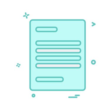 Belge simgesi tasarım vektörü