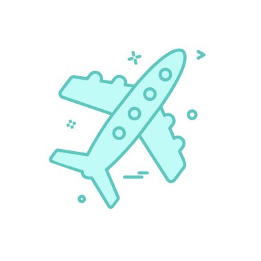 Düzlem simgesi tasarım vektörü