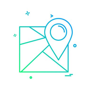 Gezinti simgesi tasarım, renkli vektör çizim