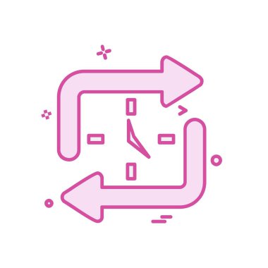 Saat simgesi tasarımı, vektör çizim