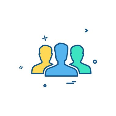 Grup avatar simge tasarım vektörü 