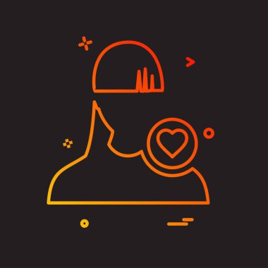 Kadın avatar simge tasarlamak vektör