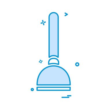 Elektrikli süpürge simge vektör tasarımı