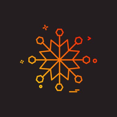 Sadece renkli kar tanesi simge vektör