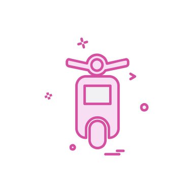 Araç simgesi tasarım, renkli vektör çizim