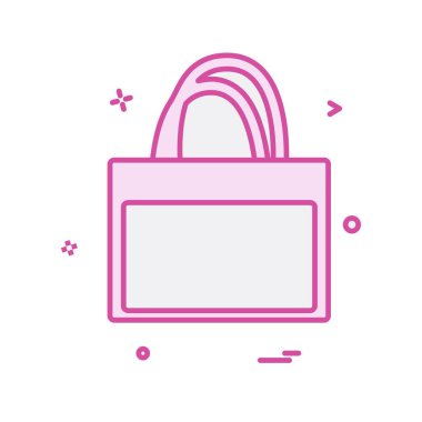 Alışveriş çantası simgesi tasarım vektörü