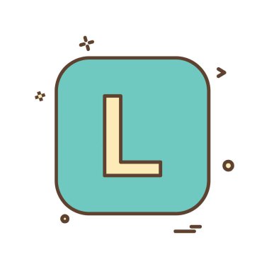 İngilizce alfabe simge tasarlamak vektör 