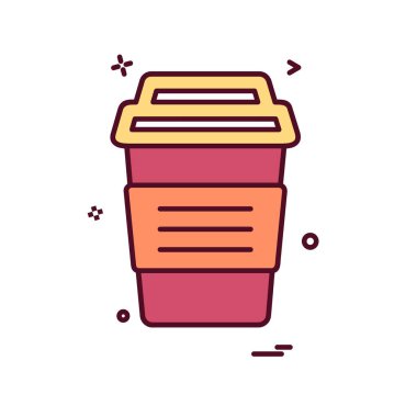 İçki simgesi tasarım, renkli vektör çizim 