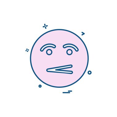 Emoji simgesi tasarım, vektör çizim