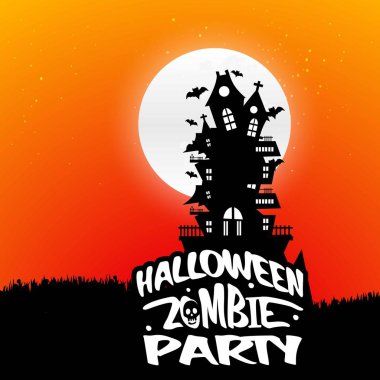 Cadılar Bayramı tatil kartı arka plan renkli vektör çizim 