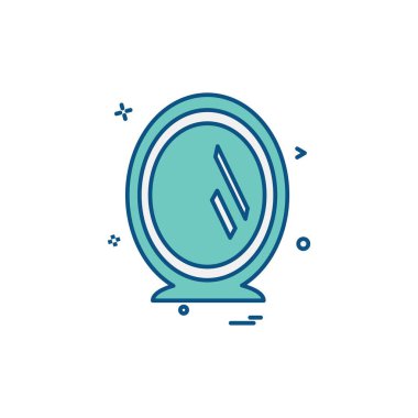 Mobilya simgesi tasarım, renkli vektör çizim