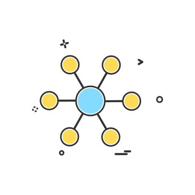 Ağ simgesi tasarım vektörü