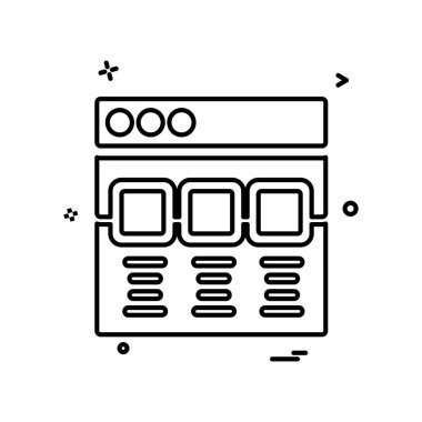 Web düzeni simge tasarım vektörü