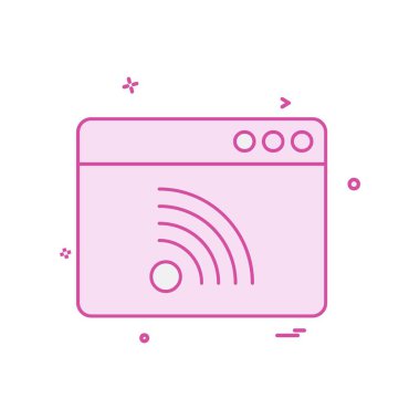 Web yerleşim simgesi tasarım vektörü