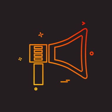 Hoparlör simgesi tasarım, renkli vektör çizim 