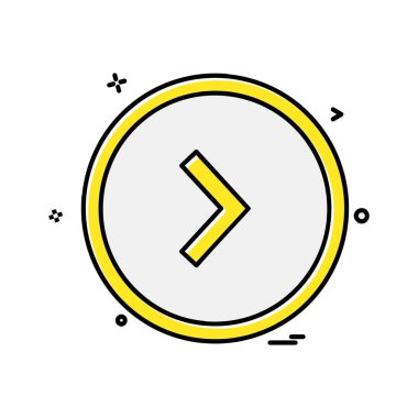 Sağ ok simge tasarlamak vektör