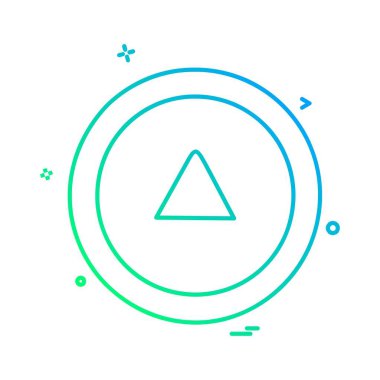 Yukarı ok simgesi tasarım vektörü