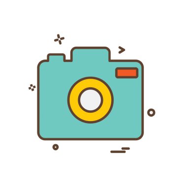 Kamera simgesi tasarım vektörü