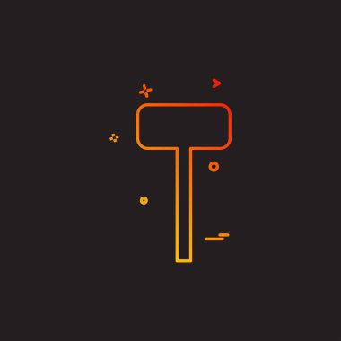 Donanım aracı simgesi tasarım, renkli vektör çizim