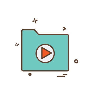 Klasör simgesi tasarım vektör illustr