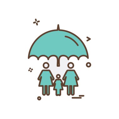 Aile simge tasarlamak vektör