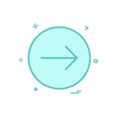 ok sağ simge vektör tasarımı