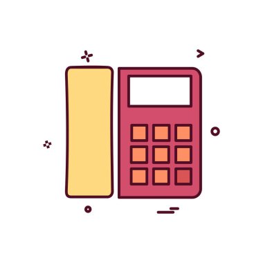 Telefon simgesi tasarım vektörü