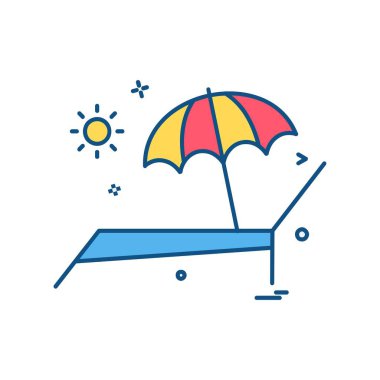 Yüzme simgesi tasarım vektörü