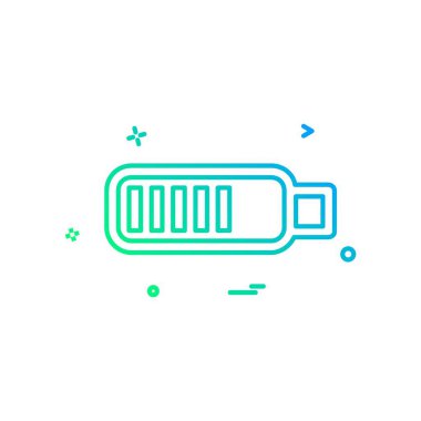 Batarya simgesi tasarım vektörü