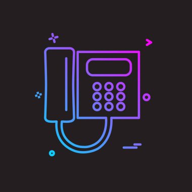 Telefon simgesi tasarım vektörü 