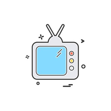 TV simgesi vektör tasarımı
