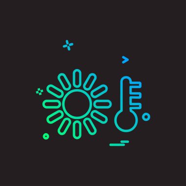 Sıcaklık simgesi tasarım vektörü