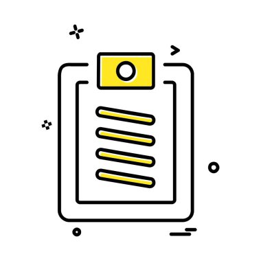 Belge simgesi tasarım vektörü 