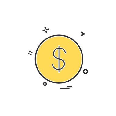 Doları simge tasarlamak vektör