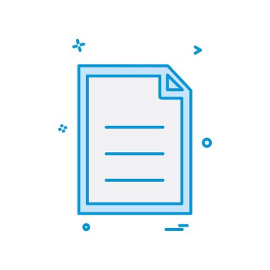 Belge simgesi tasarım vektörü