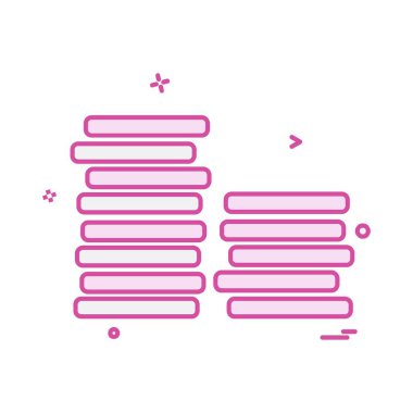 Dolar simgesi tasarım, renkli vektör çizim